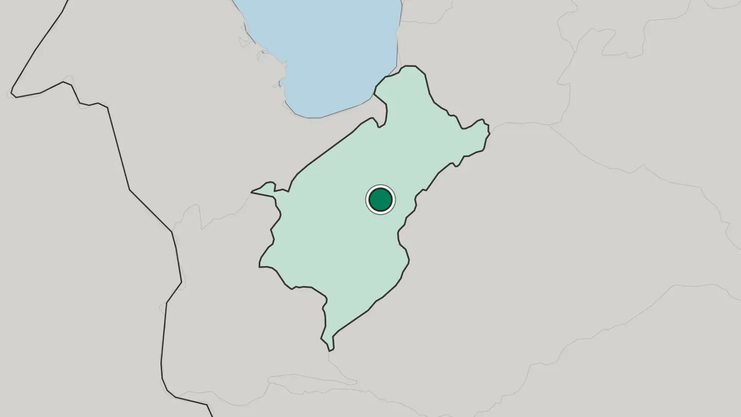 Map of Mérida in Venezuela
