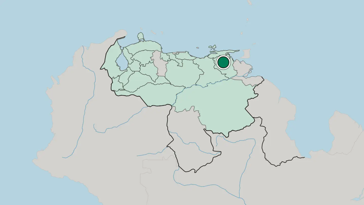 Map of Maturín in Venezuela