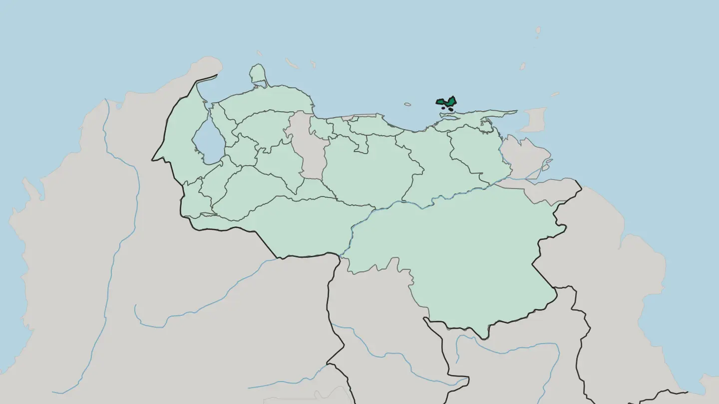 Map of Estado Nueva Esparta in Venezuela