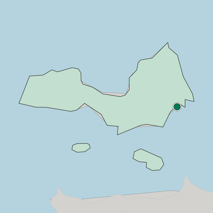 Map showing Porlamar — In Estado Nueva Esparta