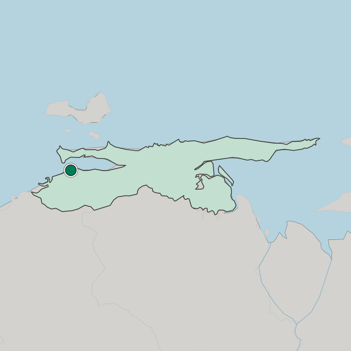Map showing Cumaná — In Estado Sucre