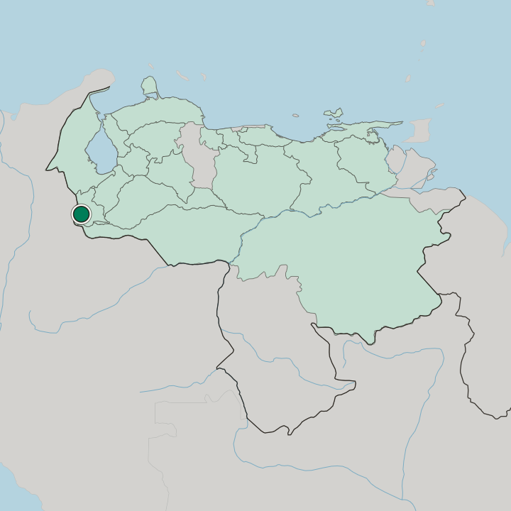 Map showing San Cristóbal — In Venezuela