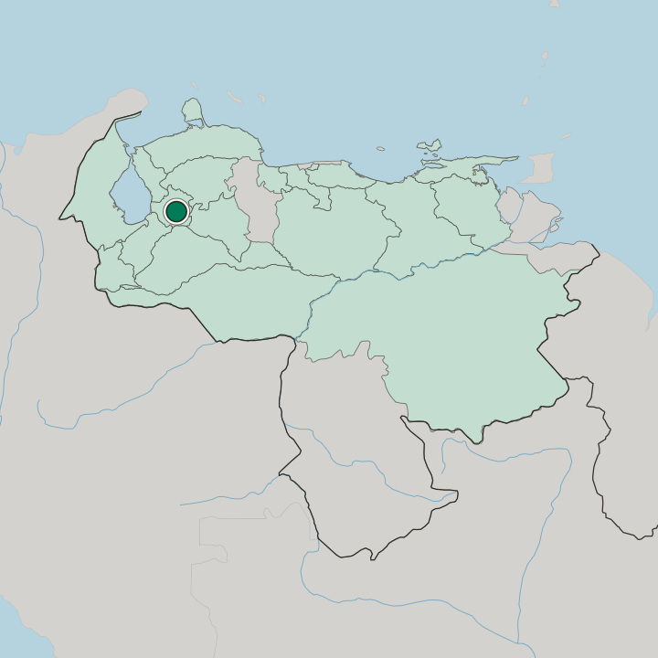 Map showing Trujillo — In Venezuela