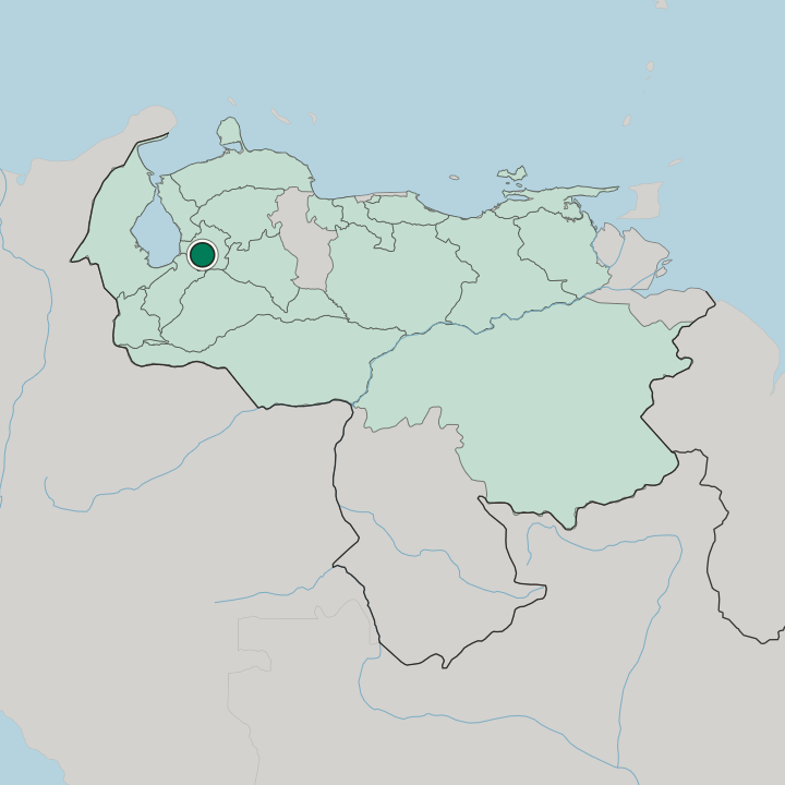 Map showing Valera — In Venezuela