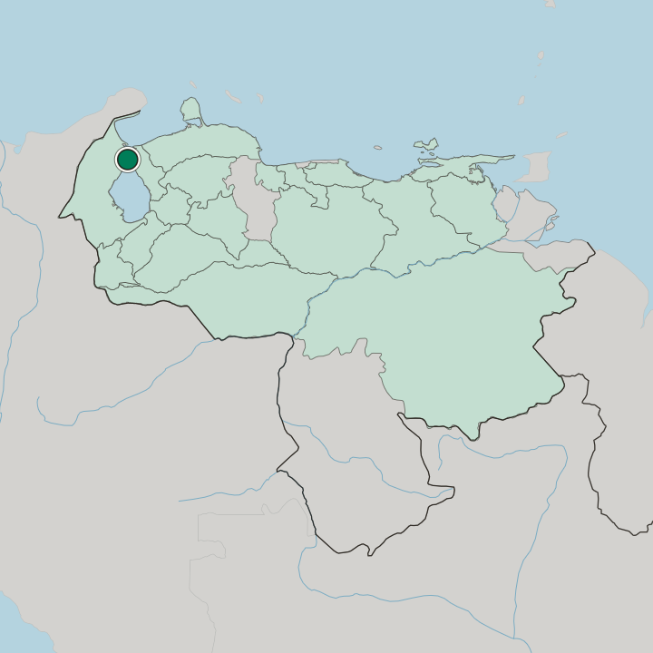 Map showing Maracaibo — In Venezuela