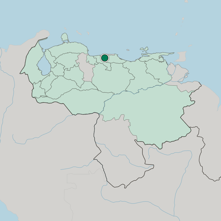 Map showing Los Teques — In Venezuela