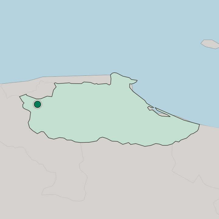 Map showing Los Teques — In Miranda