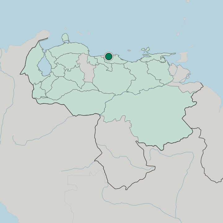 Map showing Petare — In Venezuela