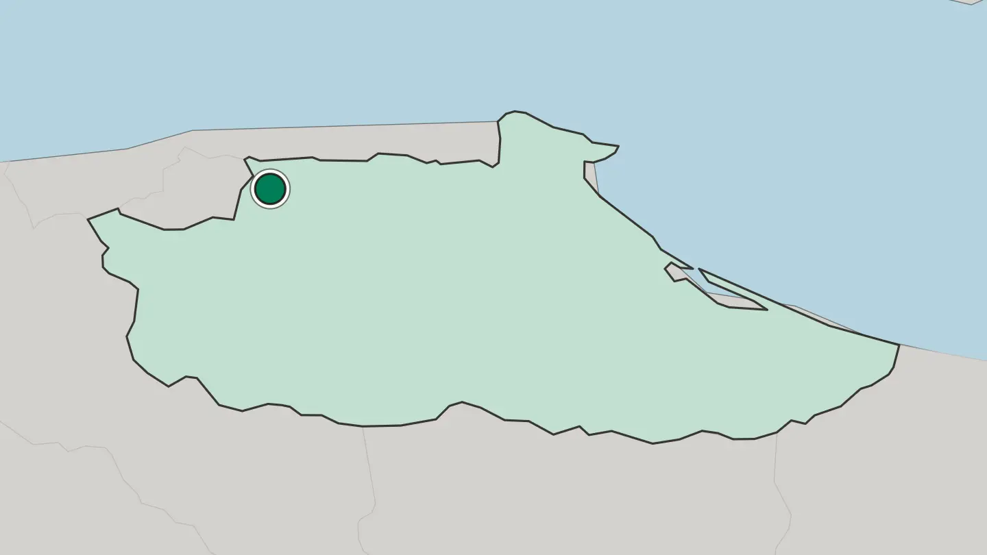 Map of Petare in Venezuela