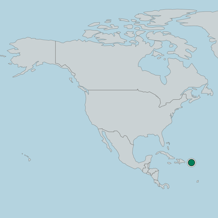 Map showing United States Virgin Islands — In North America