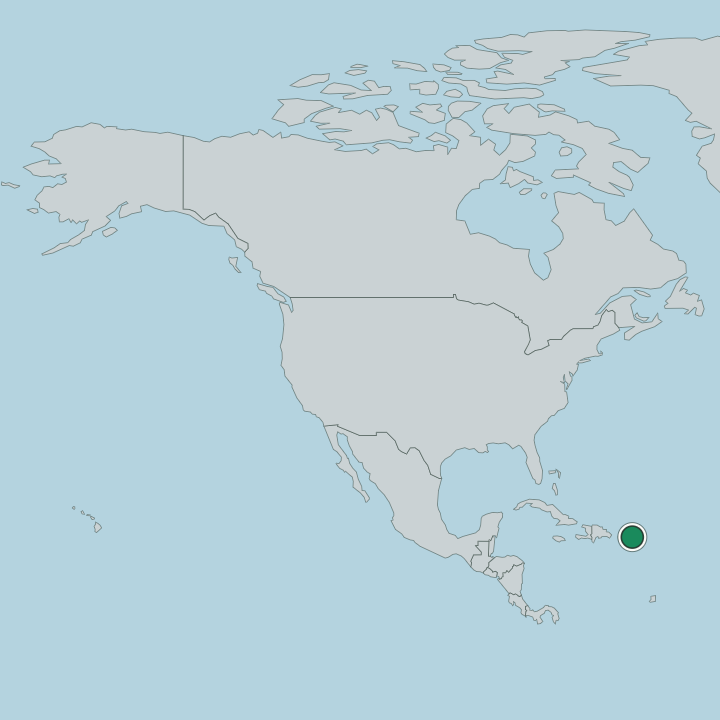 Map showing United States Virgin Islands — In North America