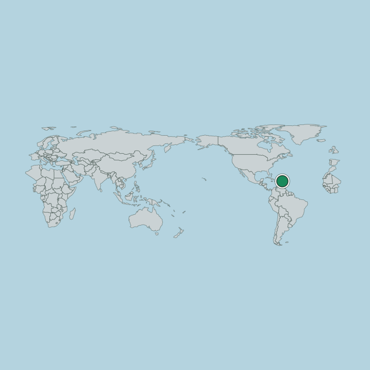 Map showing United States Virgin Islands — Worldwide