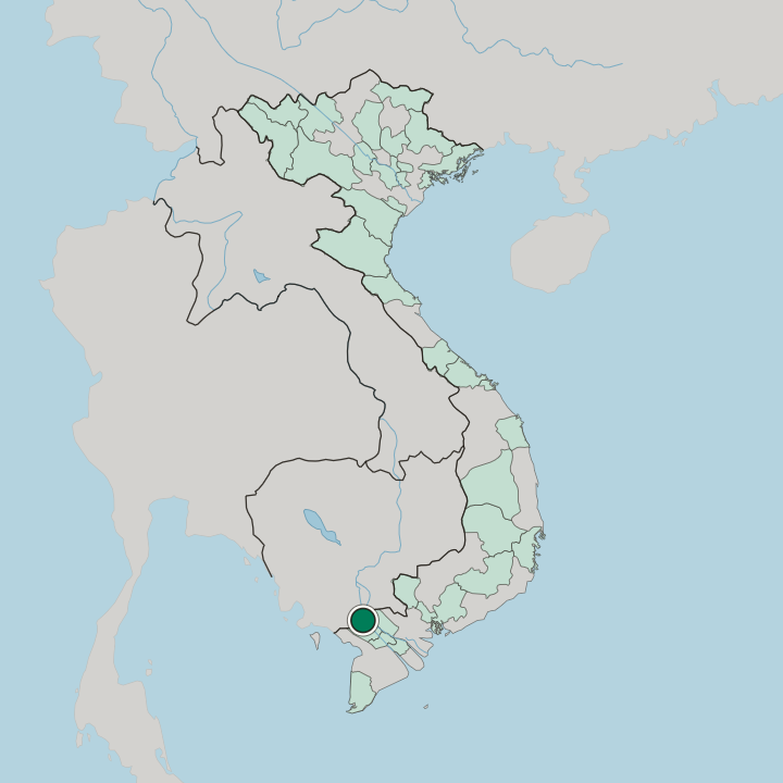 Map showing Châu Đốc — In Vietnam