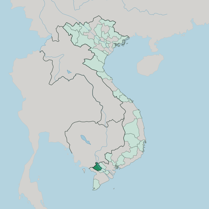 Map showing An Giang — In Vietnam
