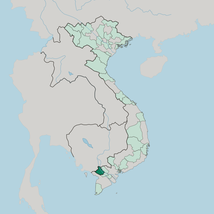 Map showing An Giang — In Vietnam