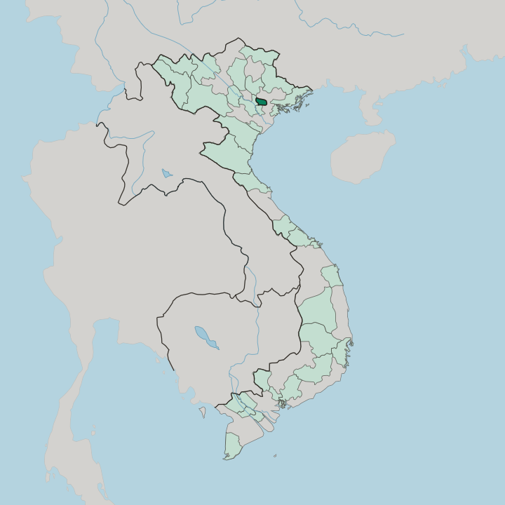 Map showing Bac Ninh — In Vietnam