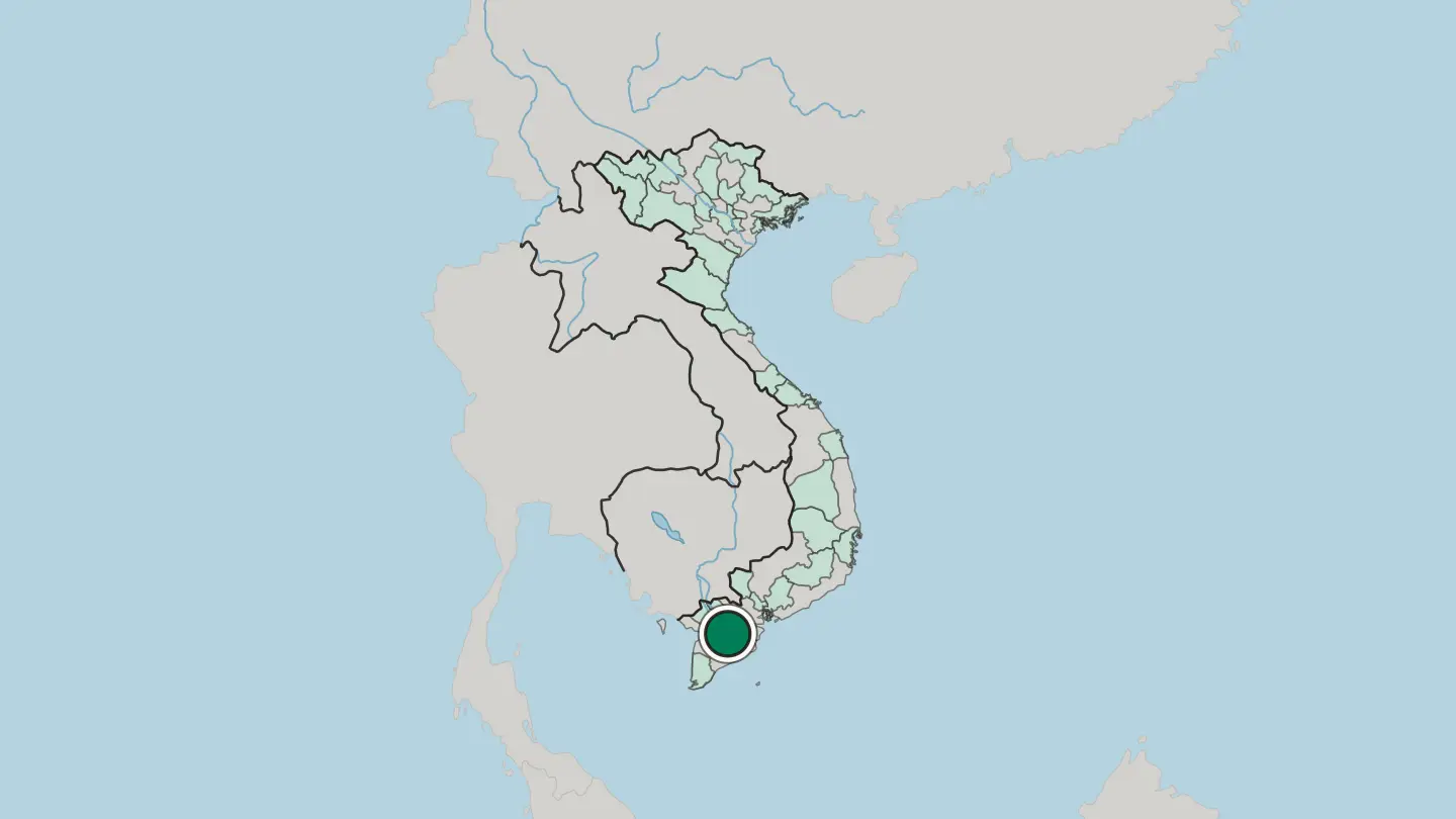 Map of Cần Thơ in Vietnam
