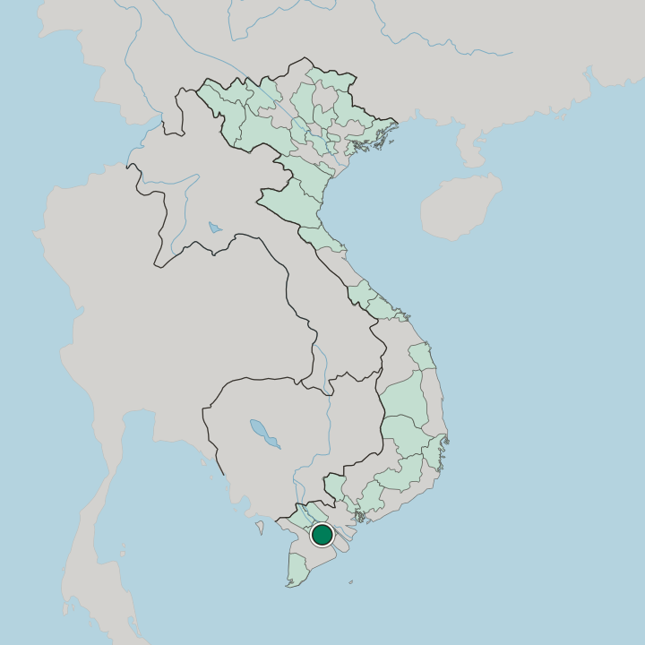 Map showing Cần Thơ — In Vietnam