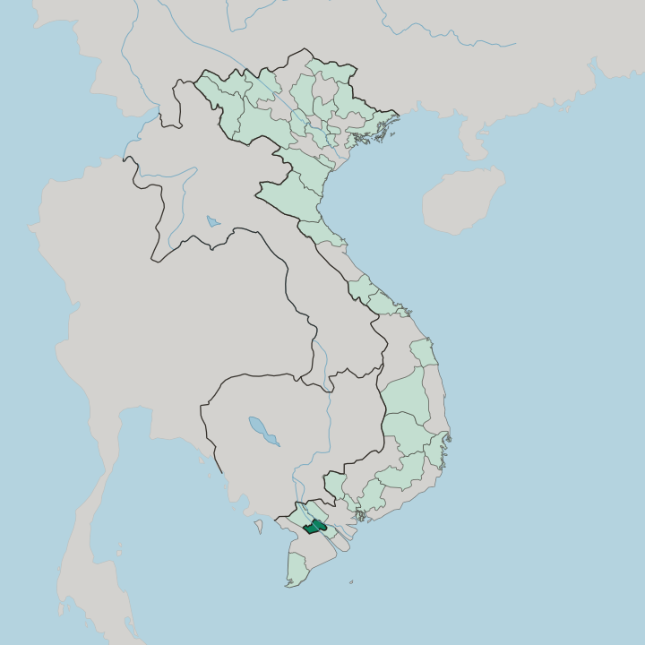 Map showing Can Tho City — In Vietnam