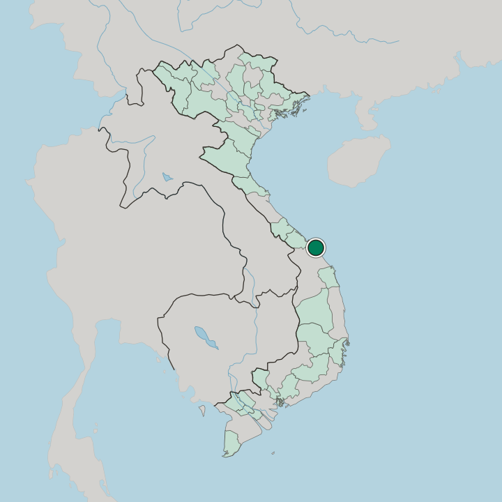 Map showing Da Nang — In Vietnam
