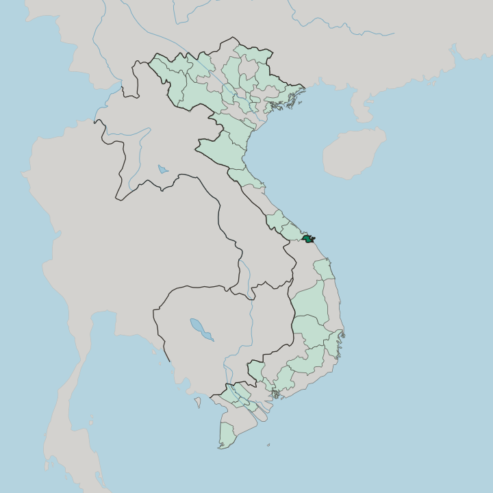 Map showing Da Nang City — In Vietnam