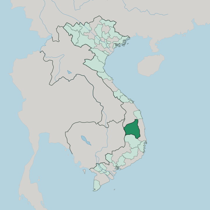 Map showing Gia Lai — In Vietnam