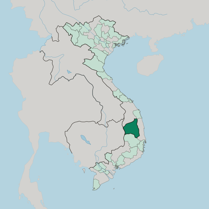 Map showing Gia Lai — In Vietnam