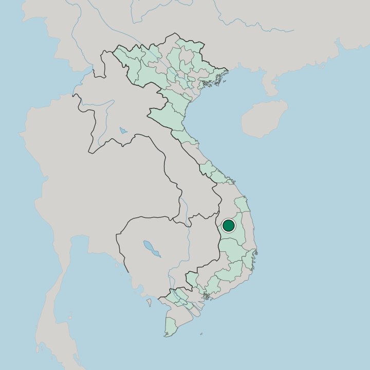 Map showing Pleiku — In Vietnam