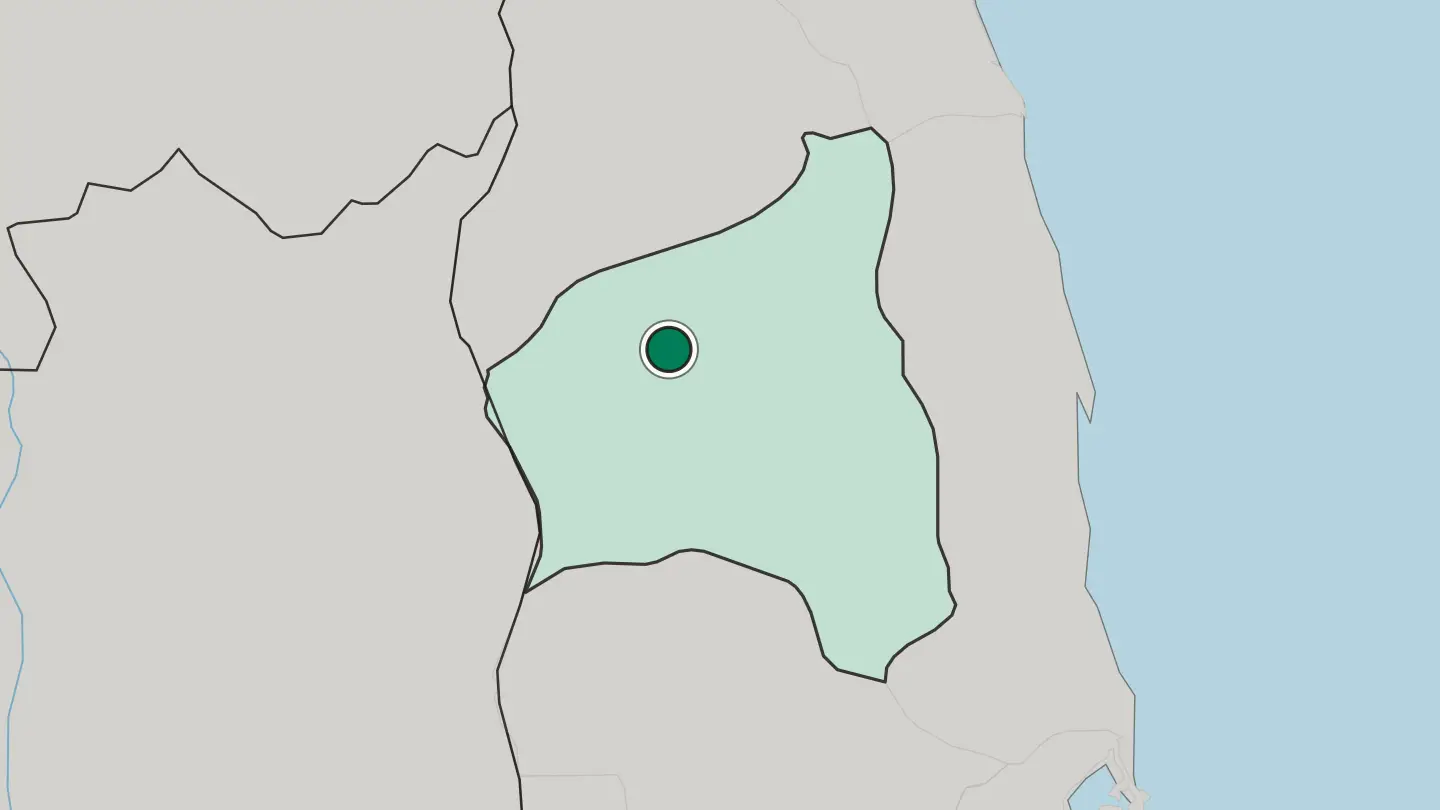 Map of Pleiku in Vietnam