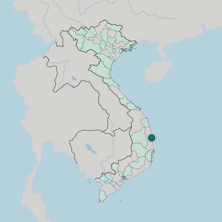 Map showing Qui Nhon — In Vietnam
