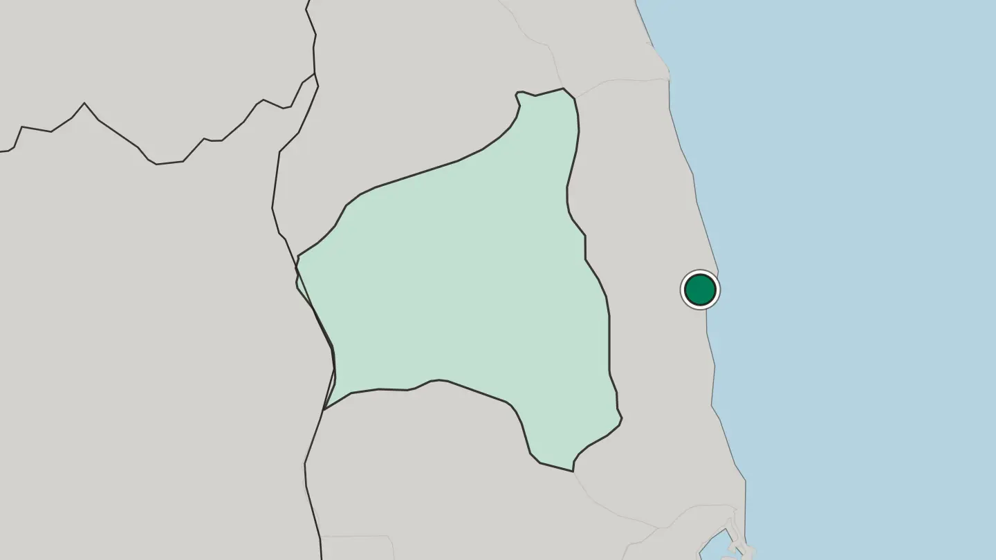 Map of Qui Nhon in Vietnam