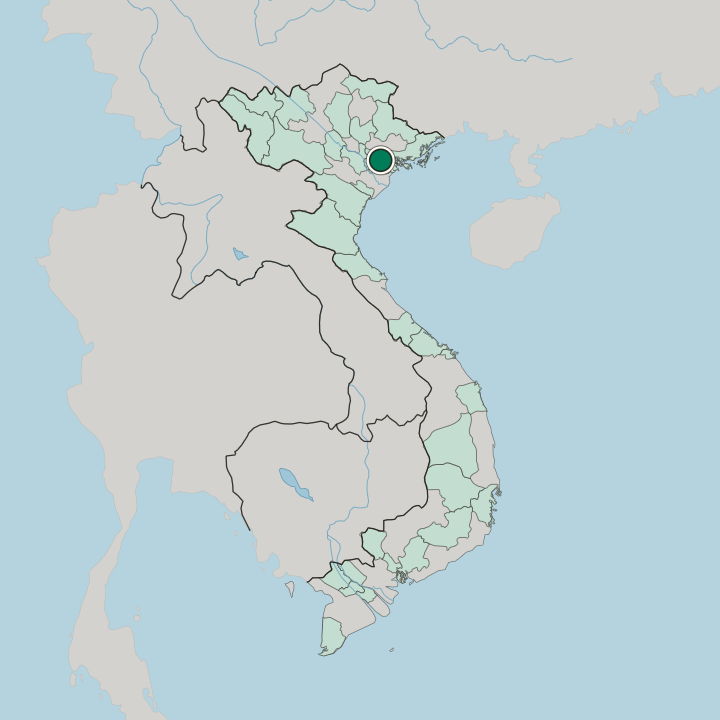 Map showing Hải Dương — In Vietnam