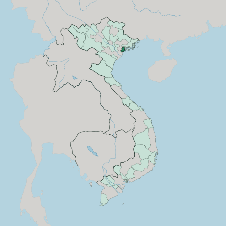 Map showing Hai Phong — In Vietnam