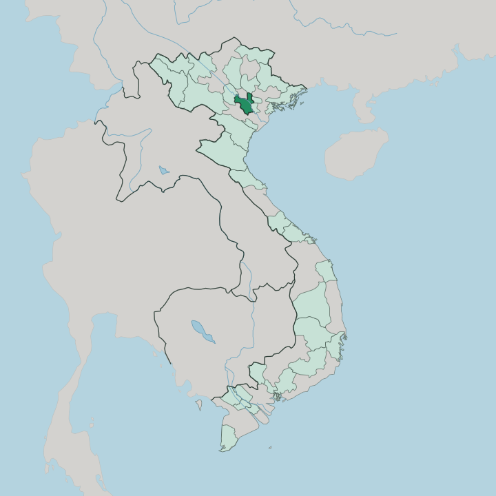 Map showing Hanoi — In Vietnam
