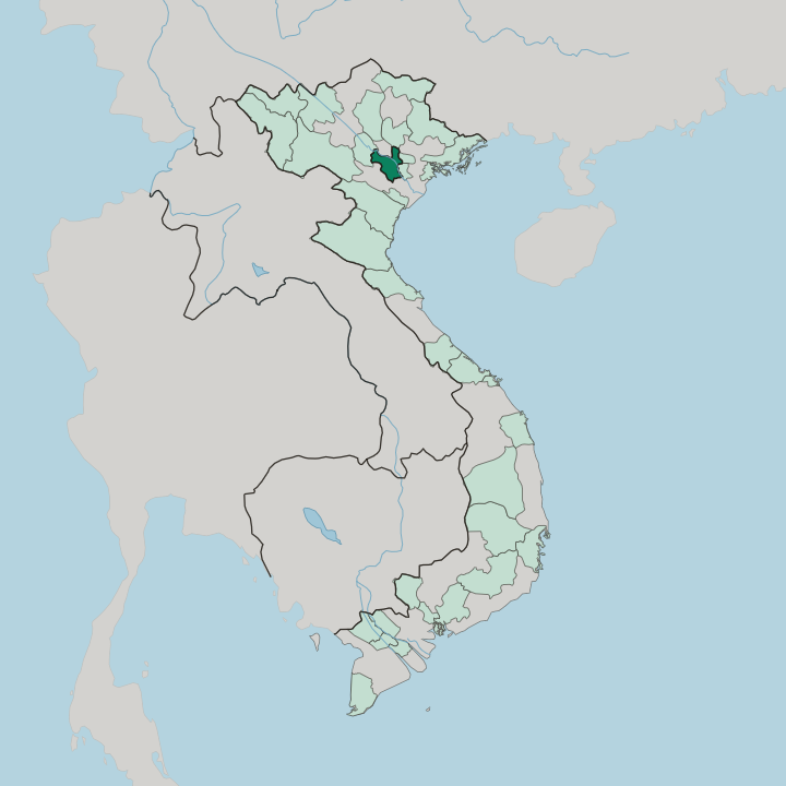 Map showing Hanoi — In Vietnam