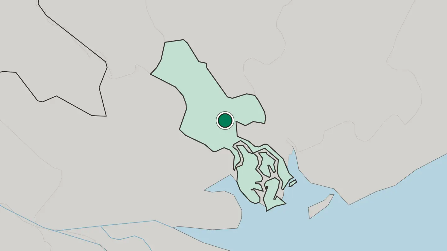 Map of Ho Chi Minh City in Vietnam