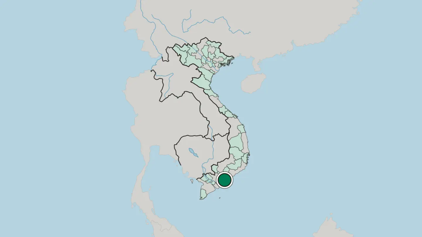 Map of Vũng Tàu in Vietnam
