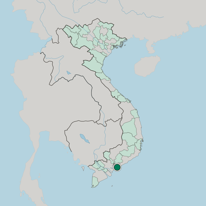 Map showing Vũng Tàu — In Vietnam