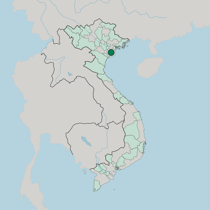Map showing Thái Bình — In Vietnam