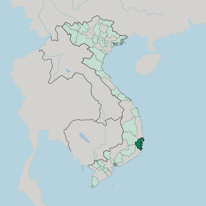Map showing Khanh Hoa — In Vietnam