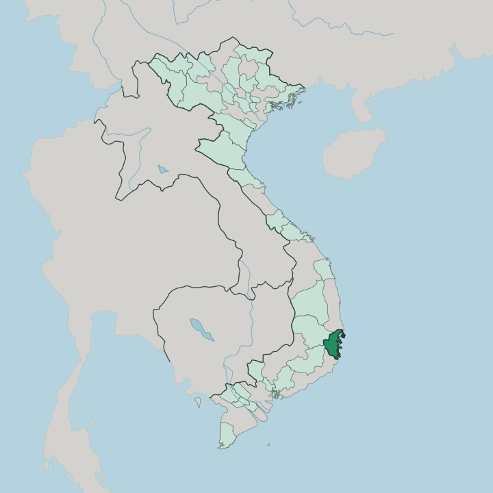 Map showing Khanh Hoa — In Vietnam