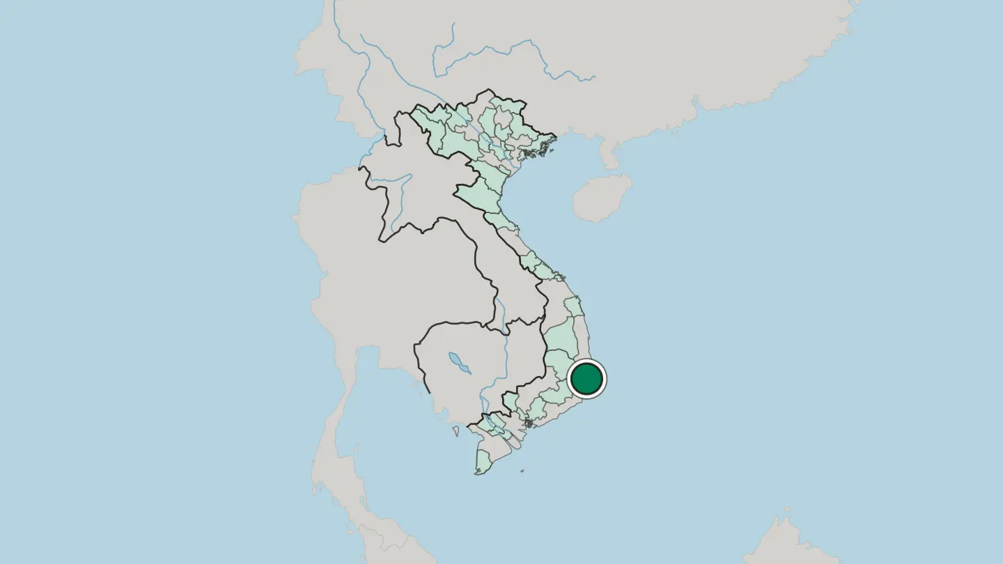 Map of Nha Trang in Vietnam