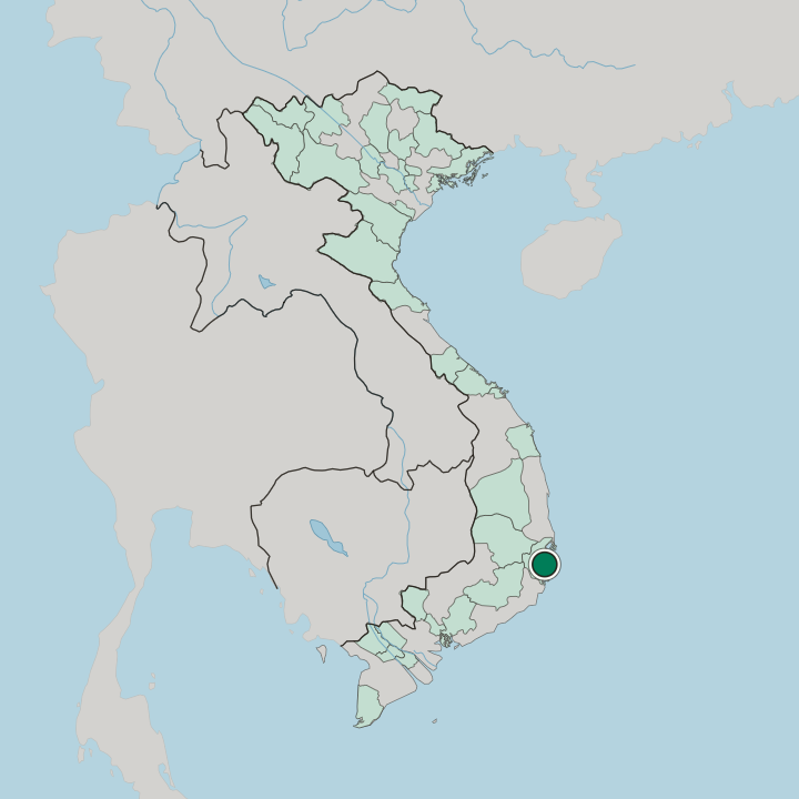 Map showing Nha Trang — In Vietnam