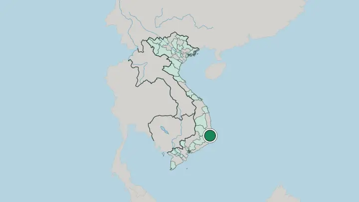 Map of Nha Trang in Vietnam