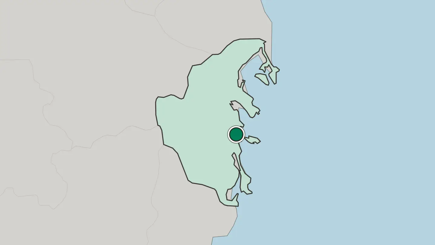 Map of Nha Trang in Vietnam