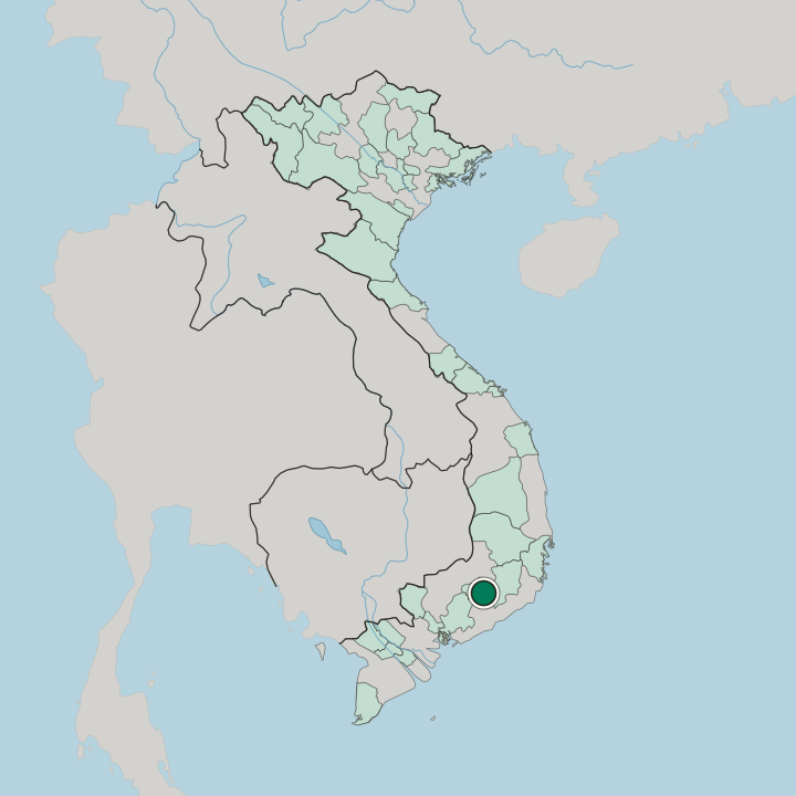 Map showing Bảo Lộc — In Vietnam
