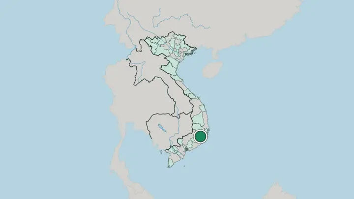 Map of Ðà Lạt in Vietnam