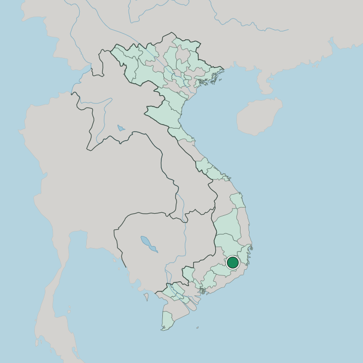 Map showing Ðà Lạt — In Vietnam