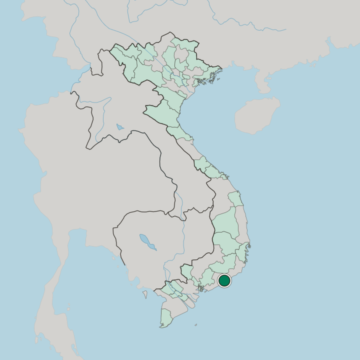 Map showing Mui Ne — In Vietnam