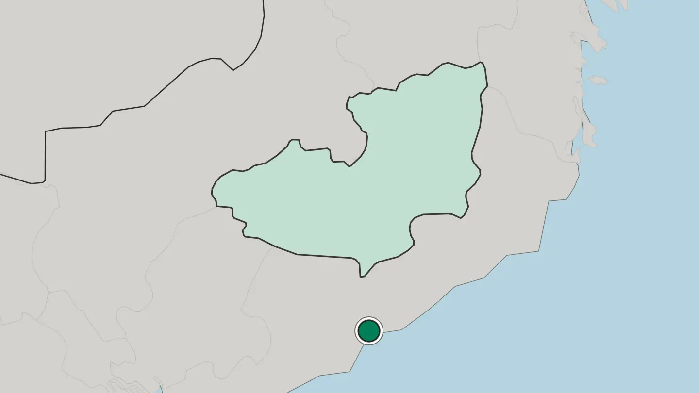 Map of Phan Thiết in Vietnam